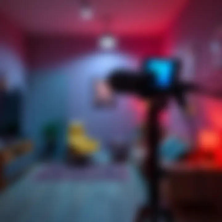 Recording Whisper An iPhone 13 Mini with a Saramonic Smart Mic DI setup in a quiet room capturing a faint voice.