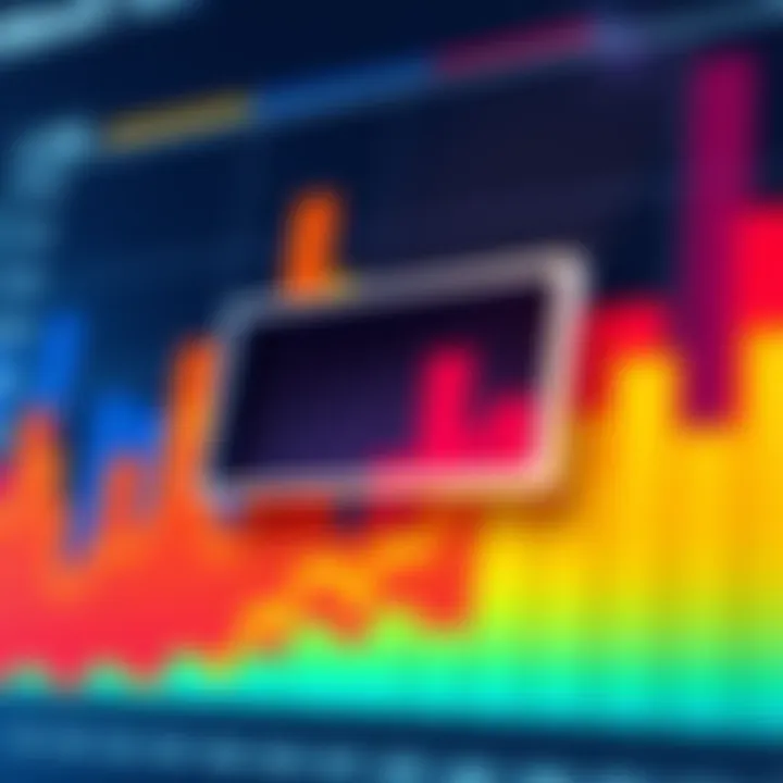 A rectangle shape highlighted in a colorful chart showcasing data analysis