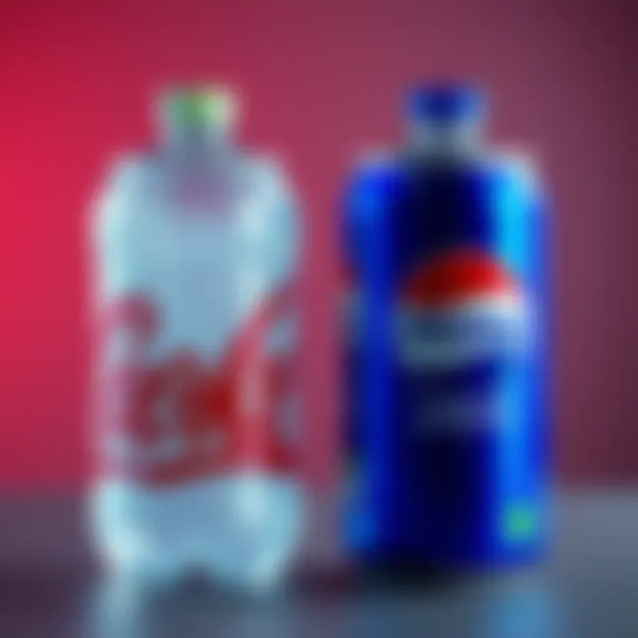Two soda containers from Coke and Pepsi made from 100% recycled materials, showcasing their new eco-friendly packaging.