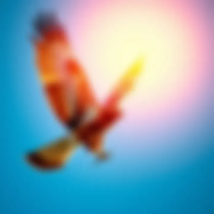 A red tailed hawk soaring through a clear blue sky, symbolizing freedom and mindfulness during meditation.