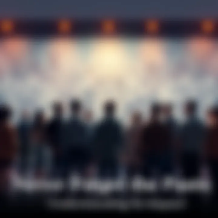 A group of diverse people standing together, looking at a large historical mural that depicts significant past events, symbolizing the importance of remembering history.