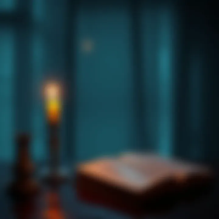 A serene scene with a candle and a book on parenting, symbolizing reflection and change in parenting methods after Dobson's death