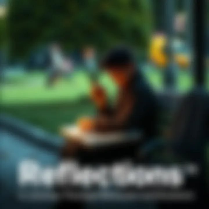 A person sitting on a bench, reflecting while looking through a box of old photographs.