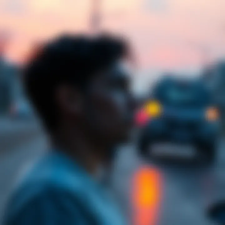A person looking thoughtfully into the distance, lost in contemplation about existence and identity.