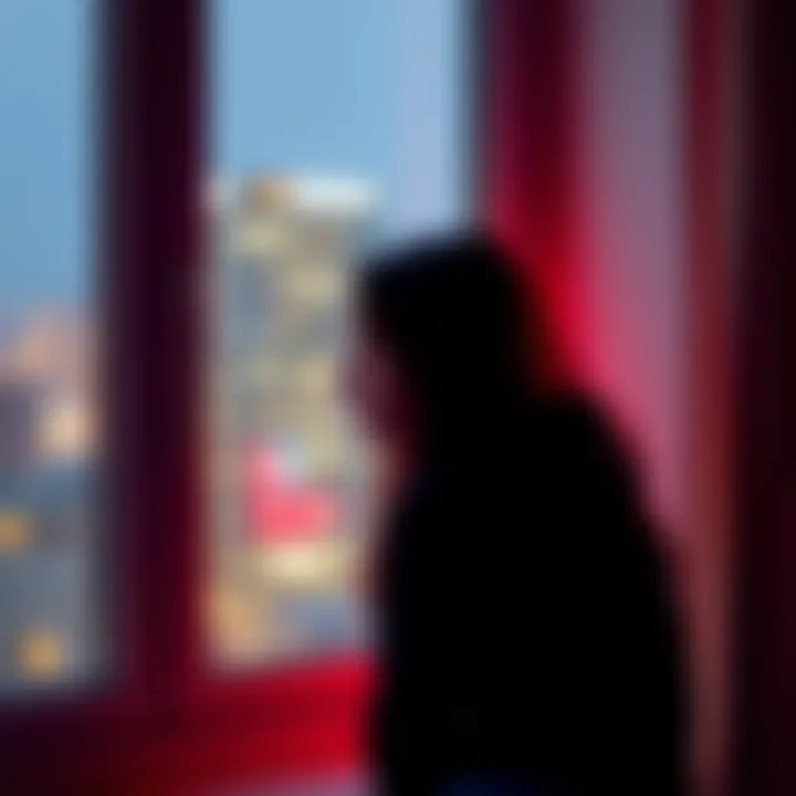 Reflective Woman Looking Out a Window A woman gazing thoughtfully out a window, reflecting on her emotions and past relationship with a twin flame.