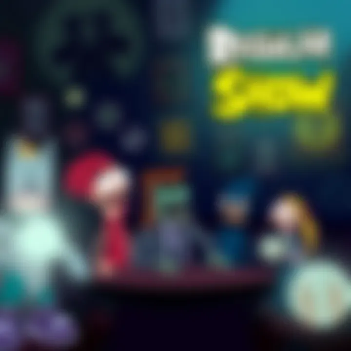 Regular Show Hidden Messages A scene showing Regular Show characters in a secret club surrounded by symbols and dark shadows, hinting at hidden meanings.