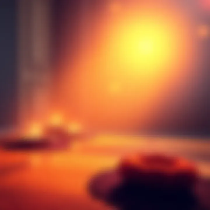 A serene setting with calming colors and Reiki symbols, symbolizing healing energy