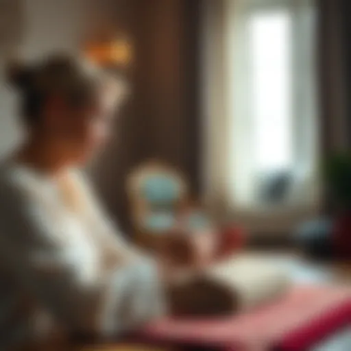 A certified Reiki practitioner offering hands-on healing to a volunteer in a calm setting