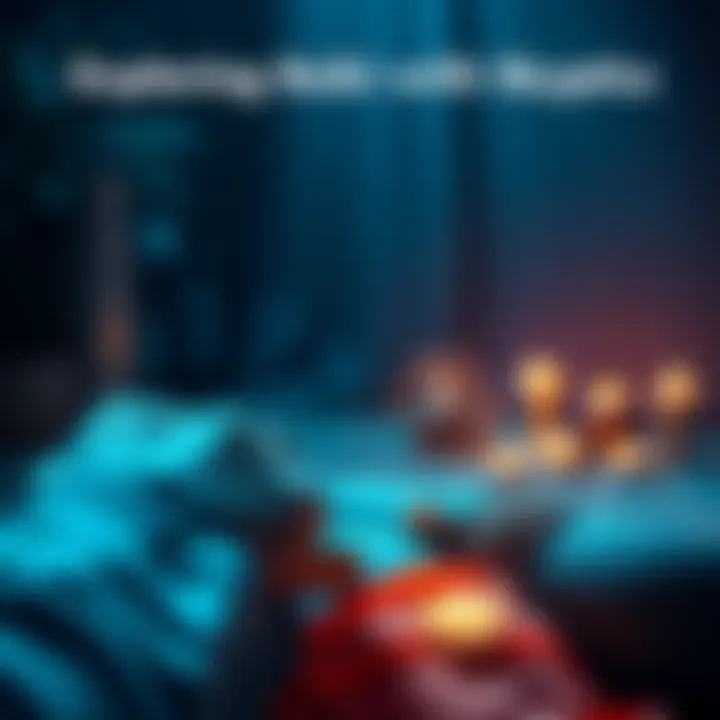 A serene scene of a Reiki session, capturing the contrast between doubt and acceptance.