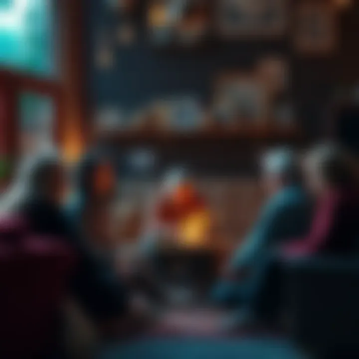 A group of people gathered in a cozy space, exchanging personal stories about reincarnation and signs of past lives.