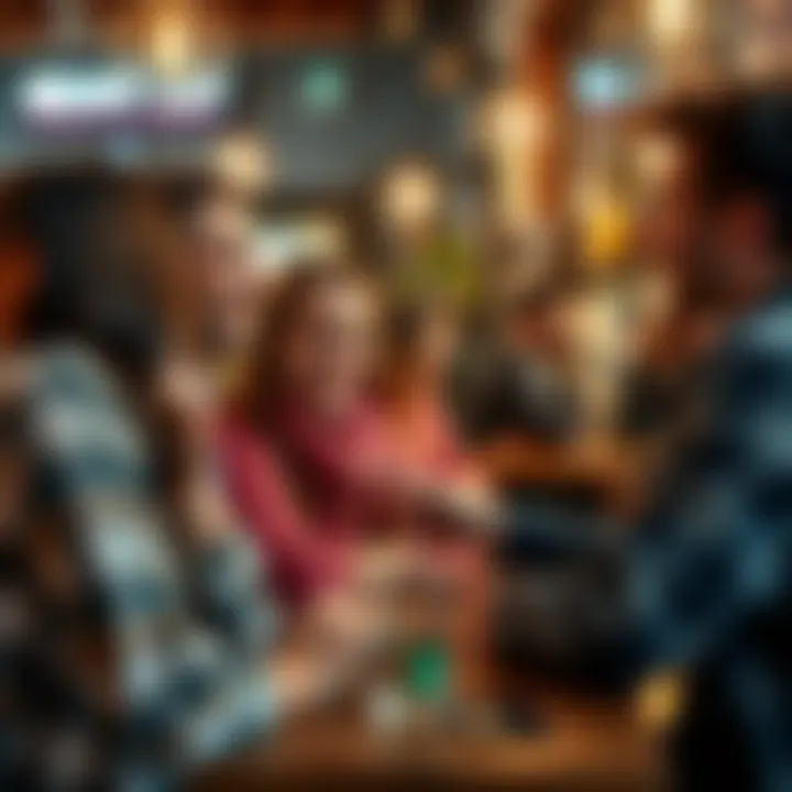 A group of friends laughing and sharing funny stories at a cafe, showcasing everyday relatable moments