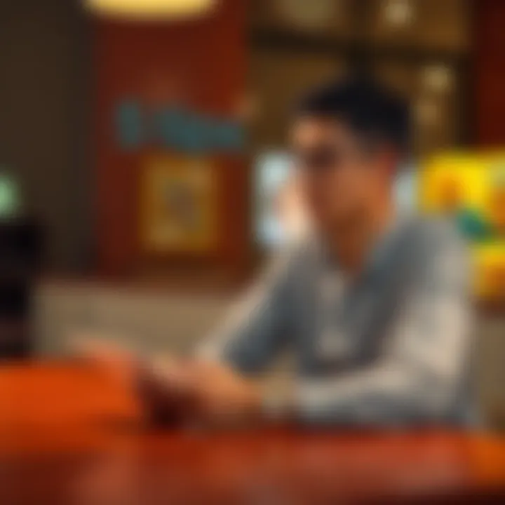 A person sitting at a table with a notepad, sharing quick tips for relationships, looking engaged and thoughtful