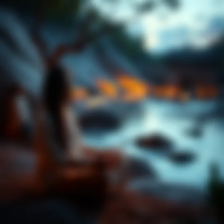 A person meditating in a serene environment, focusing on inner peace and mindful thinking.