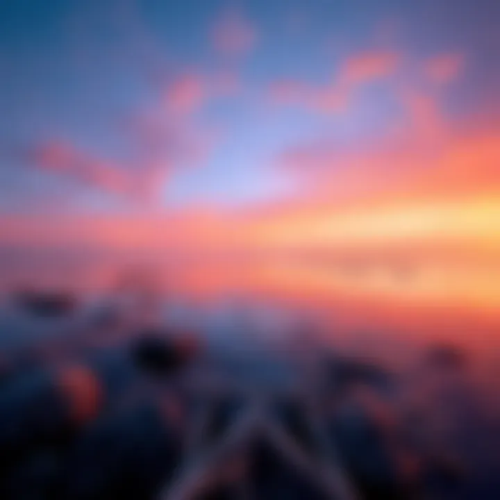 A serene scene depicting peaceful nature with calming colors, representing wealth and abundance through subliminal messages.