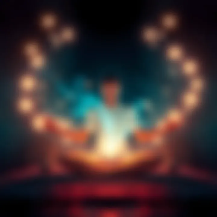 A serene scene depicting a person meditating with glowing orbs around them, symbolizing the release of attachment after spell casting.