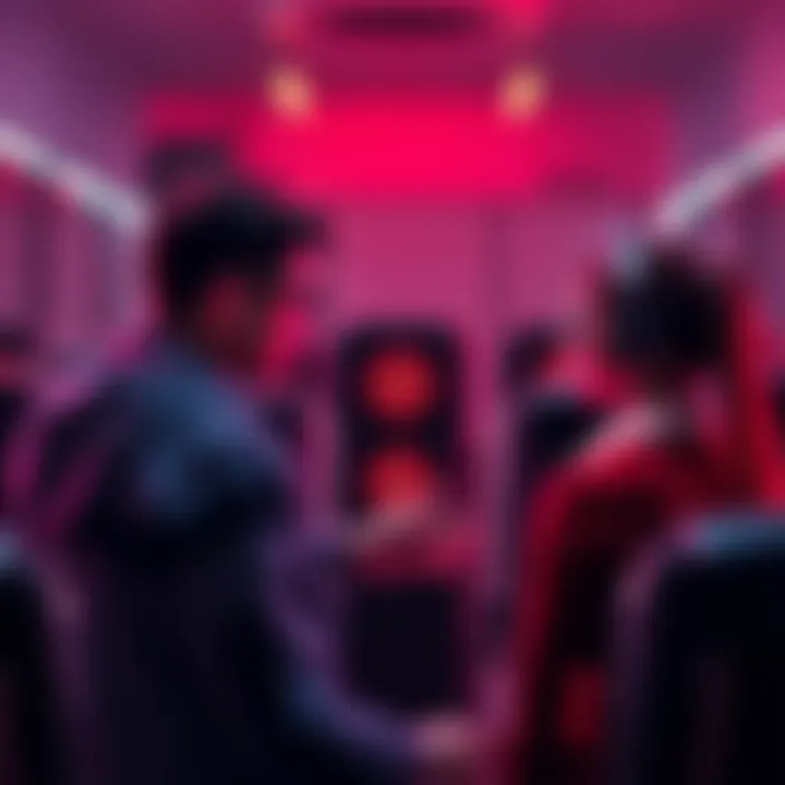 Two people exchanging feedback on remote viewing skills with targets in front of them