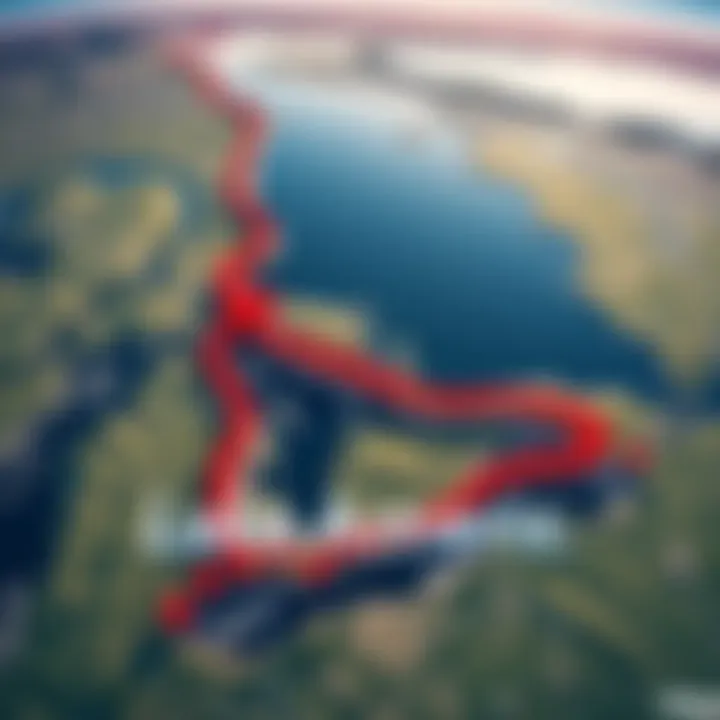 Screenshot of Google Maps showing Lake Ontario renamed to Lake America