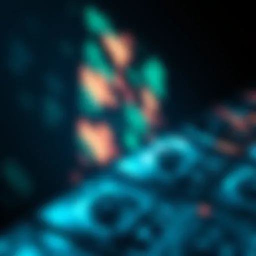 A close-up of digital graphics showing shadows with varying resolution and quality.