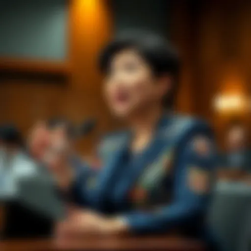 Rep. Anna Luna speaking confidently at a UAP hearing, addressing concerns and emphasizing witness credibility.