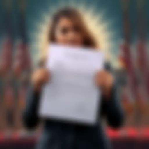 Rep Anna Luna holding a letter addressed to Secretary of War Pete Hegseth about UFO video declassification