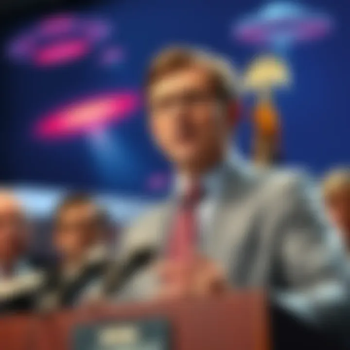 Rep. Burchett speaking about UFOs Rep. Burchett at a press conference discussing the need for presidents to receive UFO information