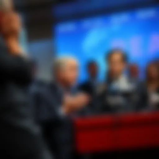 Rep. Luna speaking at a press conference about disbanding AARO with Chairman Tim Burchett in the background.