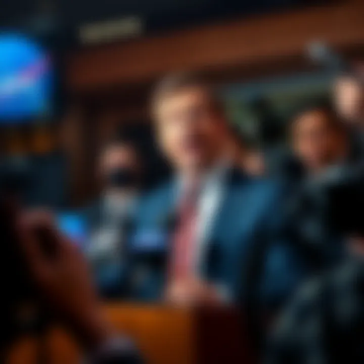 Rep Tim Burchett speaking passionately about UFO cover-ups at a press conference, surrounded by reporters and cameras