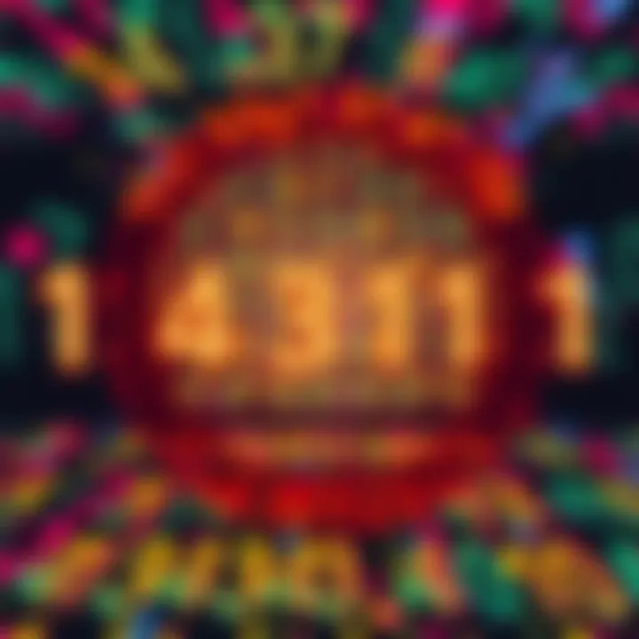 A visual representation of repeated number patterns like 333, 444, and 111 with a colorful background, symbolizing their significance.