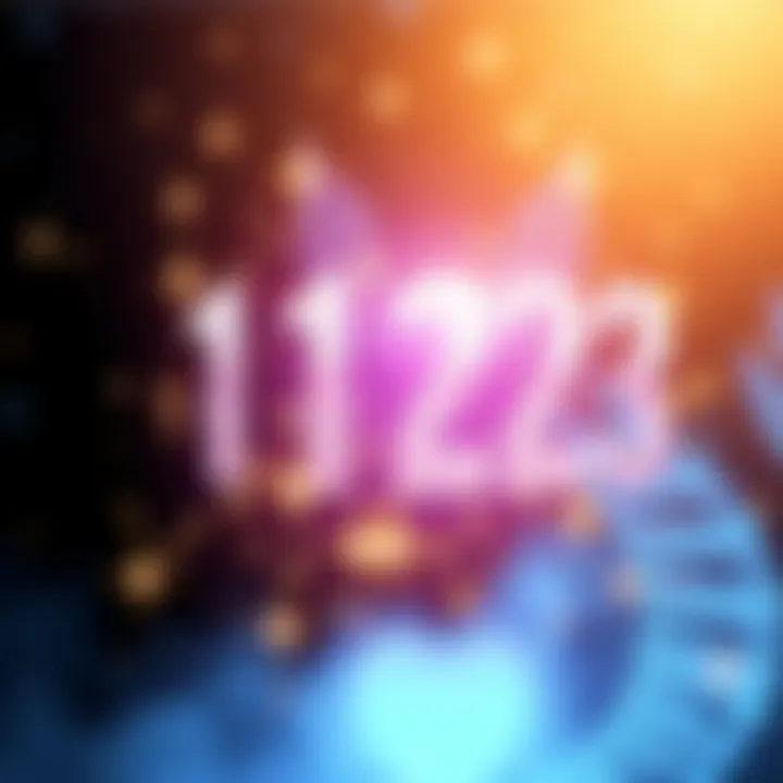 A bright design featuring the numbers 111, 222, and 333 surrounded by stars and sparkles, symbolizing messages from the spirit team.