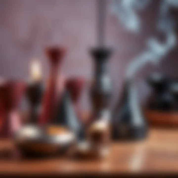 Several metal holders designed for cone incense, showcasing different styles and colors, with a focus on preventing ash from falling through.