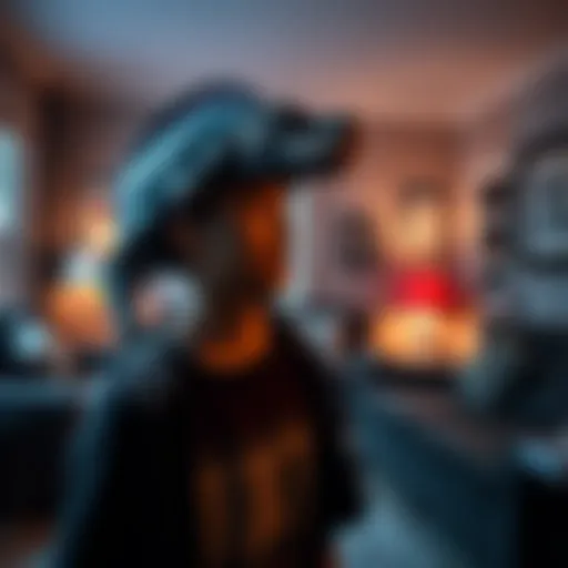 A person looks surprised as they see a humanoid reptile resembling a female relative in a living room setting.