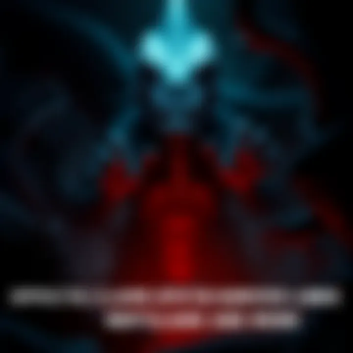 A shadowy reptilian figure representing claims of Epstein's alleged abuse and secret organizations, surrounded by dark tones and unsettling elements.