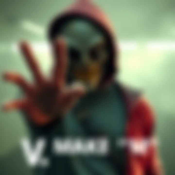 A character from the 2009 remake of 'V' making a hand sign associated with Reptilians, illustrating the theme of infiltration in society.