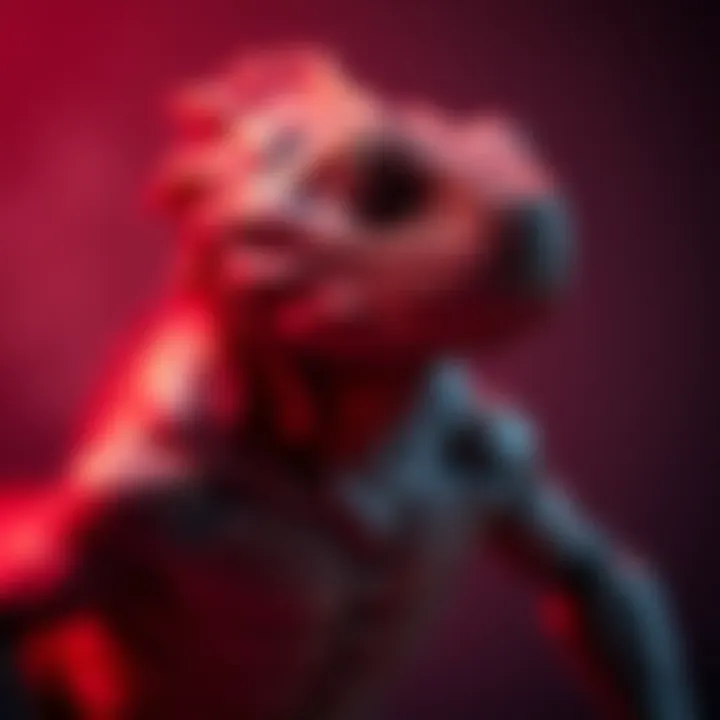 A reptilian creature appears in a striking photo, sparking debates online about its authenticity.