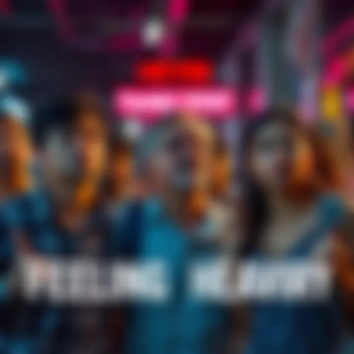 People in the South USA experiencing unusual gravitational pull, with expressions of discomfort as they stand.