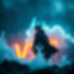 Resilience in Action A person stands strong amidst a storm, showing determination despite challenges, symbolizing resilience.