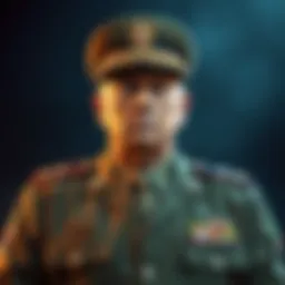 Image of Ret. Gen. William Neil McCasland in military uniform looking serious