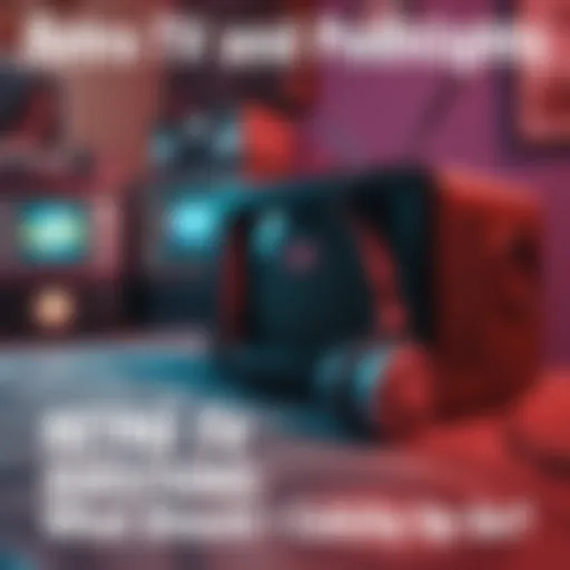 A nostalgic scene featuring a vintage television set and headphones, symbolizing the search for essential episodes and shows to catch up on since 2022.