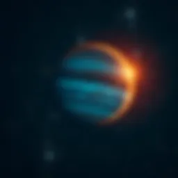 A vibrant depiction of Retrograde Jupiter surrounded by stars, symbolizing wisdom and life's challenges