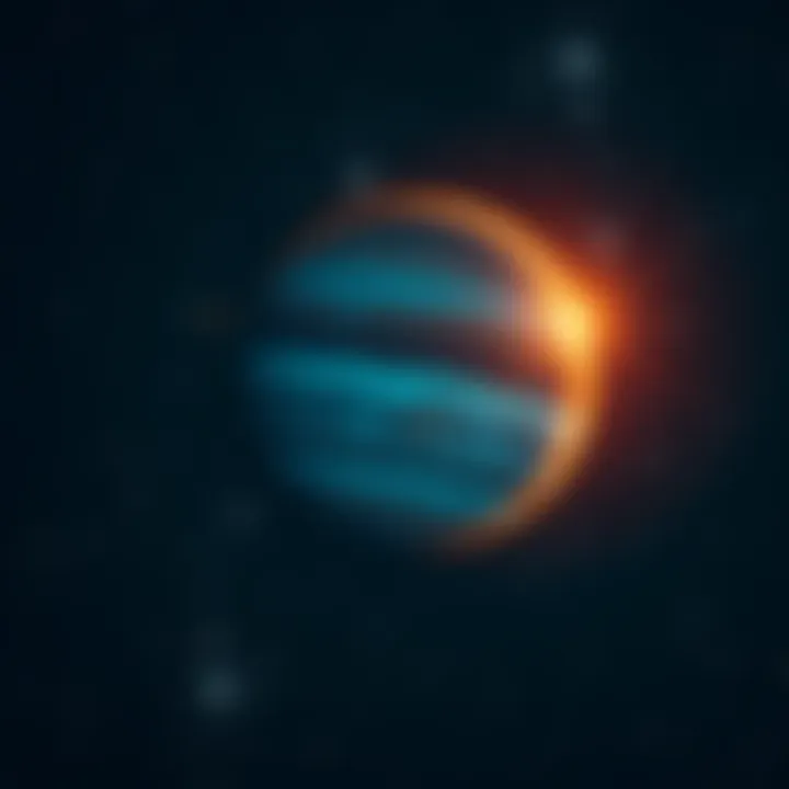 A vibrant depiction of Retrograde Jupiter surrounded by stars, symbolizing wisdom and life's challenges