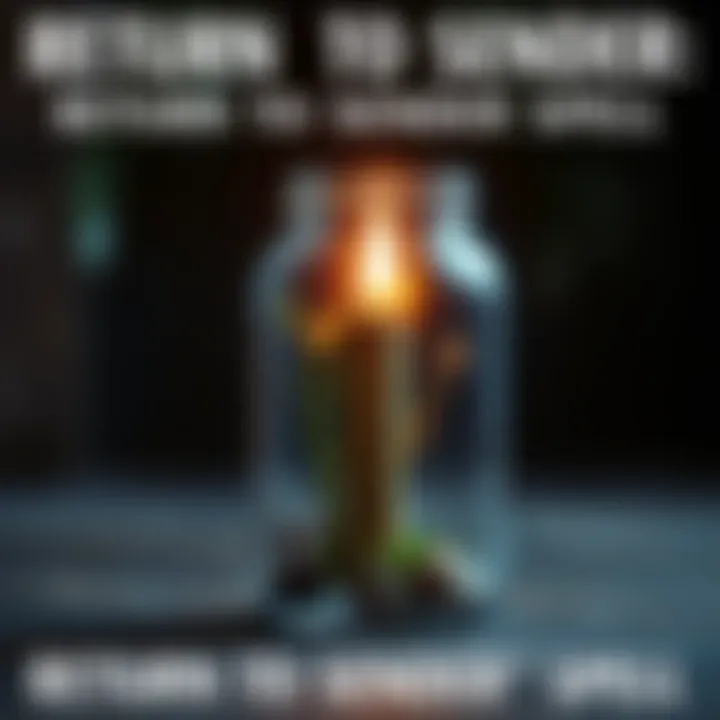 A jar with herbs and a lighter inside, representing a return to sender spell.