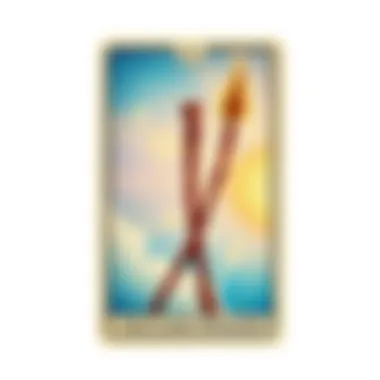 A reversed Ace of Wands tarot card, symbolizing challenges in personal motivation and creativity, against a simple background.