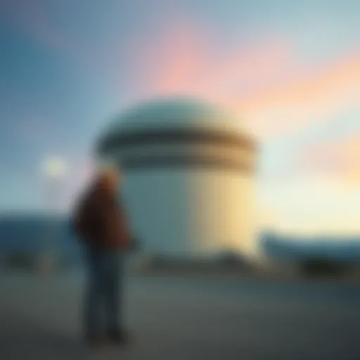 Richard Barth stands in front of a Minuteman missile silo at Vandenberg Air Force Base, reflecting on his abduction experience from 1964.
