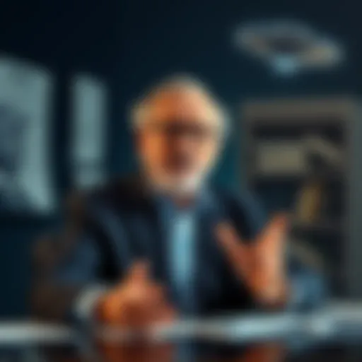 Richard Dolan discusses UFOs with a backdrop of documents and a photo of Jimmy Carter