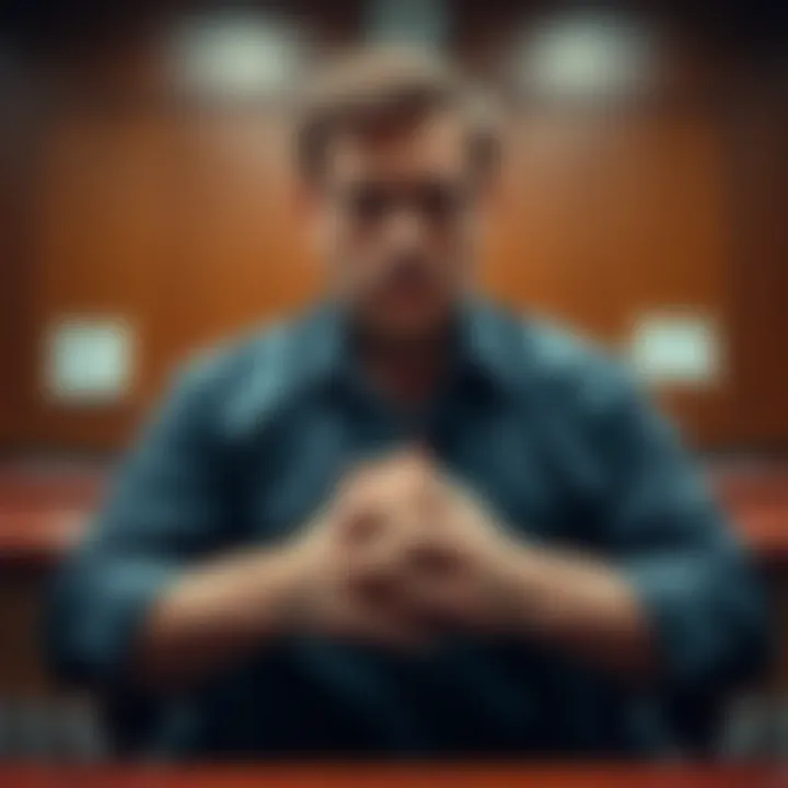 Rick Cutler, a man with a serious expression, sitting in a courtroom. His hands are clasped in front of him, revealing the weight of his conviction.