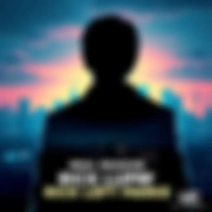 A contemplative silhouette of Rick against a backdrop of Parker's skyline, symbolizing the emotional weight of his decision.