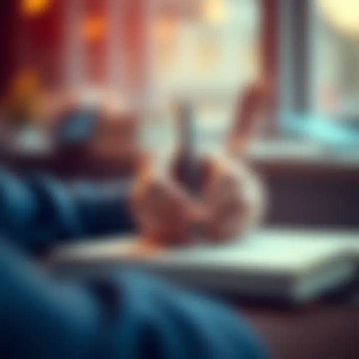 A person using their right hand to write in a notebook, illustrating hand dominance in daily activities.