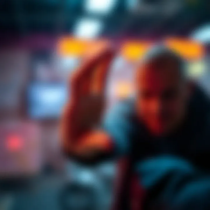 A person using their right hand to perform a task, highlighting right hand dominance.