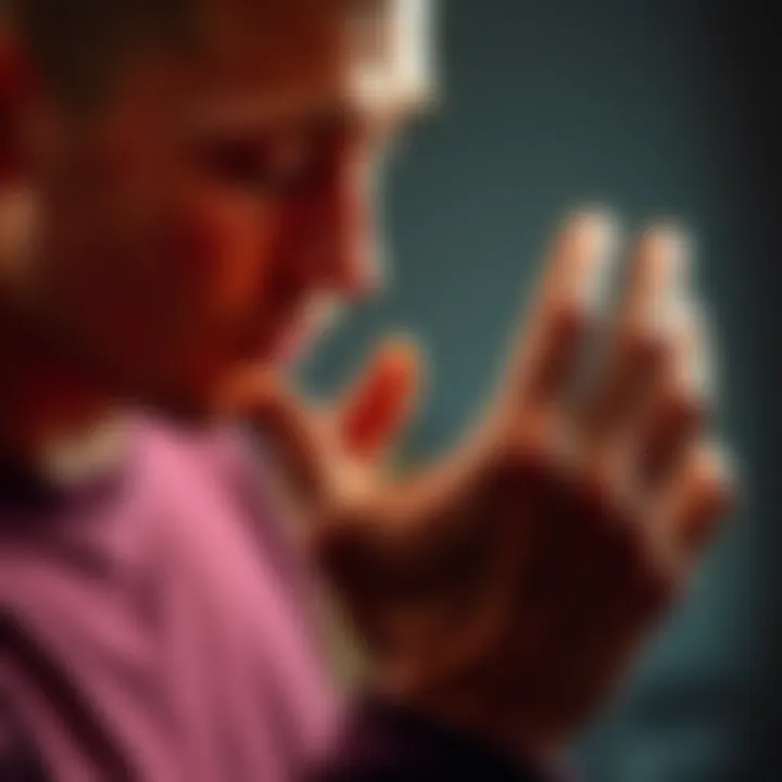 A right-handed individual looks closely at their right hand, pondering its connection to personality traits and characteristics.