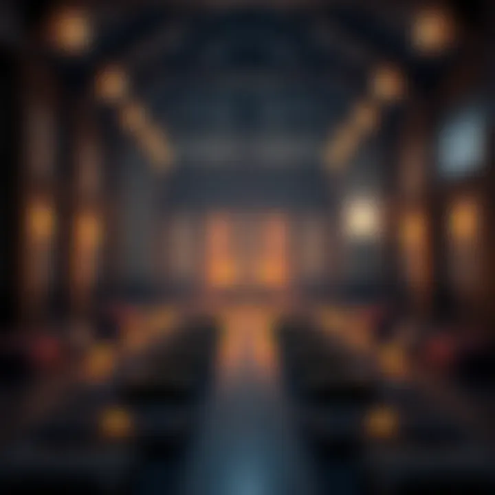 A serene meditation space in an American Rinzai school with cushions and candles, conveying a sense of calm and reflection.